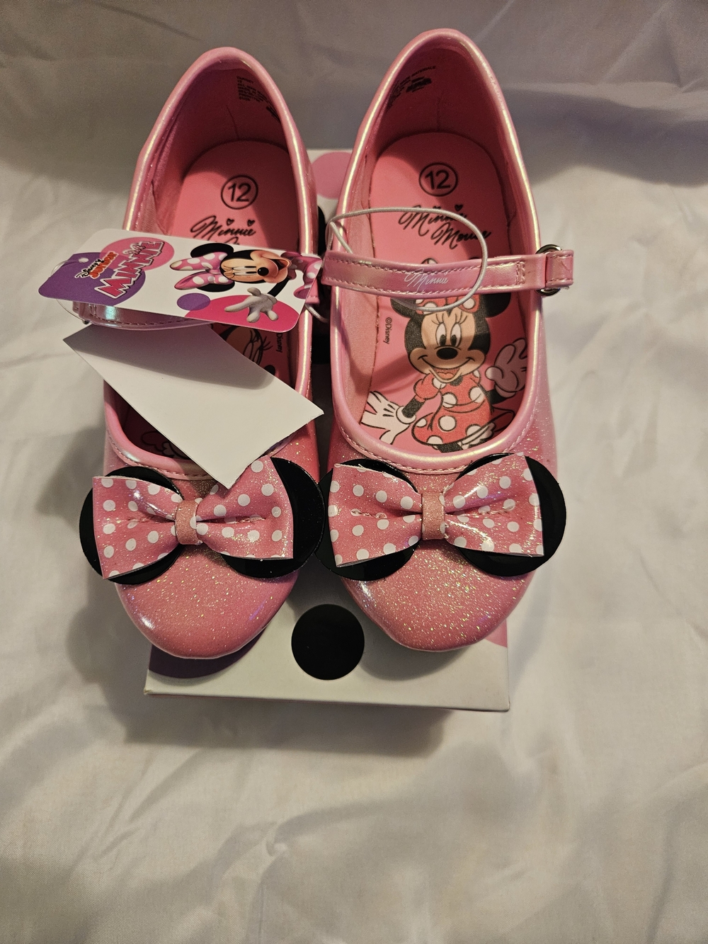 Disney Pink Minnie Mouse Glitter Mary Jane Shoes